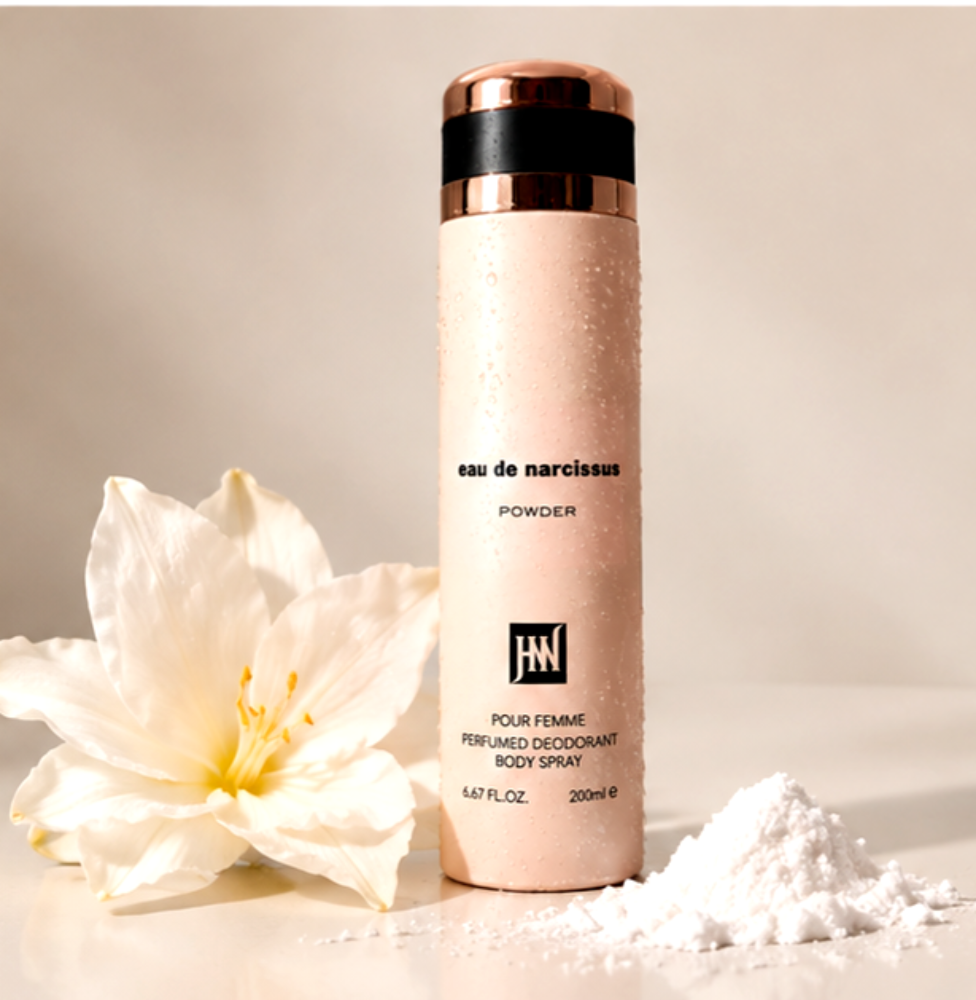 اسپری بدن زنانه اصل HN Eau de Narcissus Powder حجم 200 میلی‌لیتر