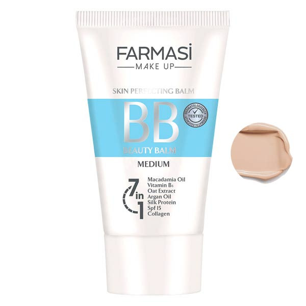 ضدآفتاب بی بی کرم غنی شده با کلاژن و روغن آرگان SPF15 حجم 50