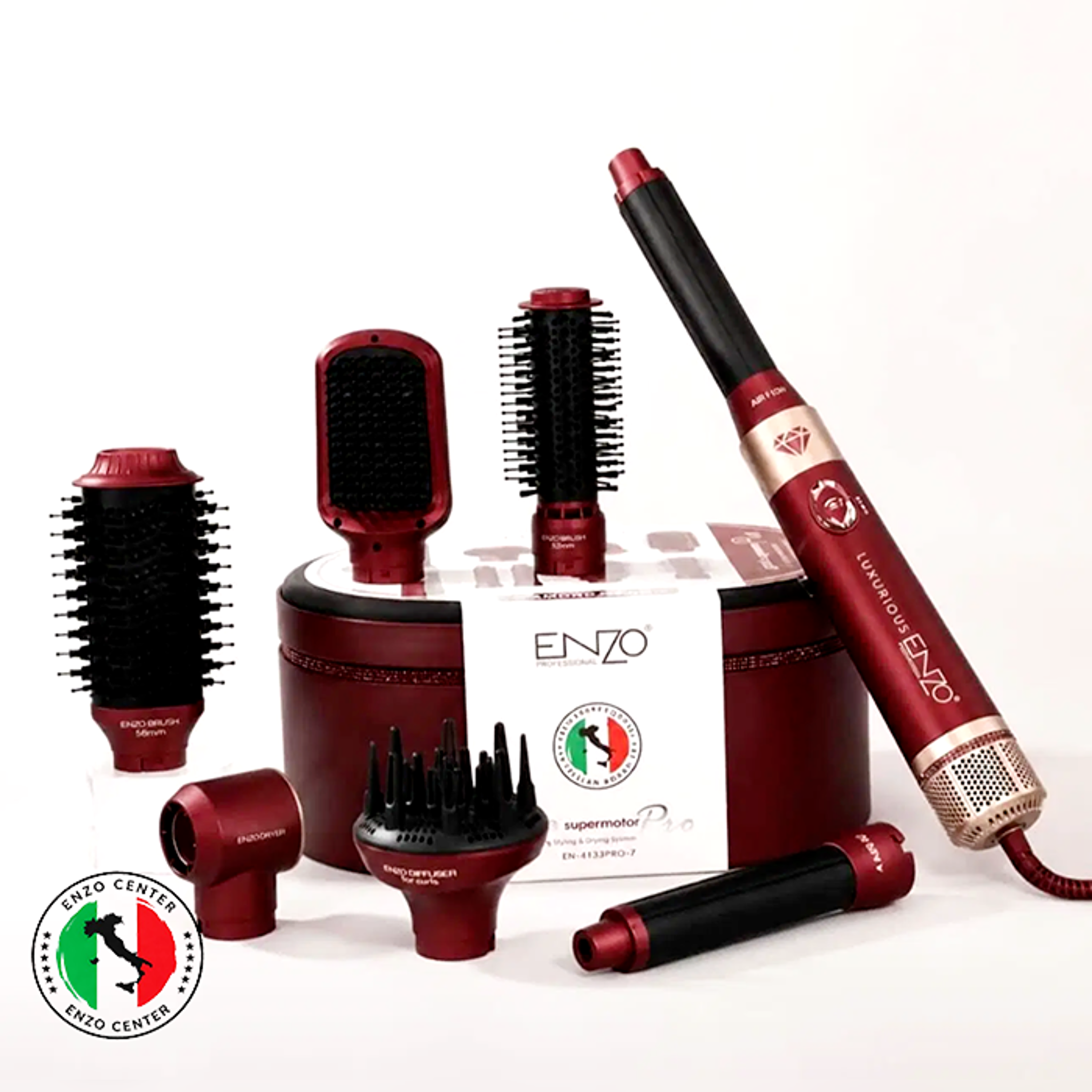 سشوار انزو پرو EN-4133PRO-2 مشابه Airwrap | حالت‌دهنده چندکاره 1500 وات