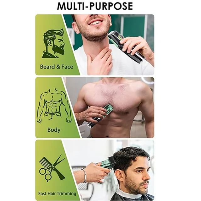ماشین اصلاح ریش وکیوم مدل 9899 با ۲۰ طول اصلاح و نمایشگر دیجیتال